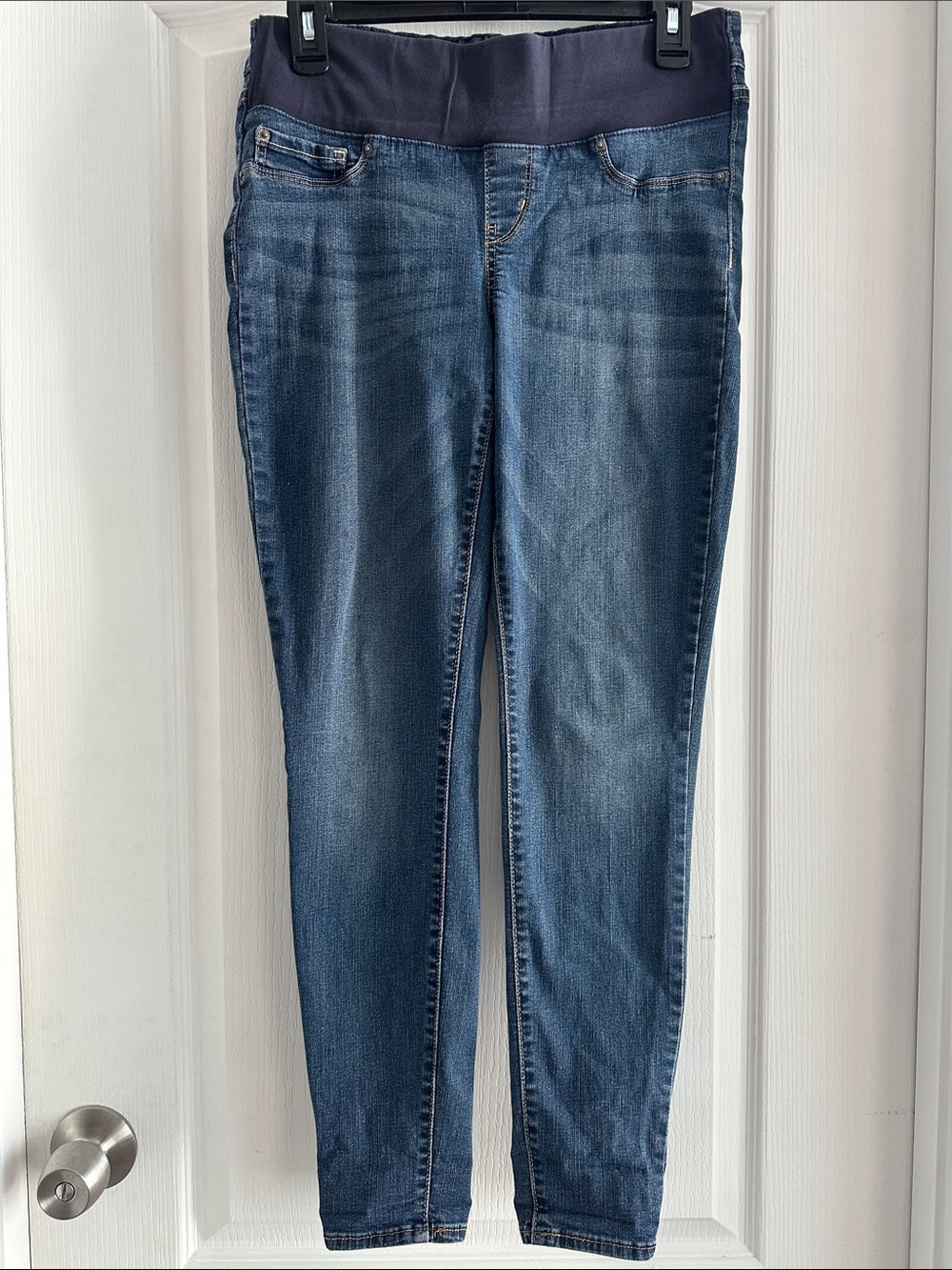 Levi Maternity Skinny Jeans with Stretch Waistband - Navy Blue